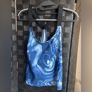 Nike Pro Blue Patterned Sleeveless Top